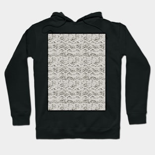 Zig zag concrete woodblock print beige Hoodie